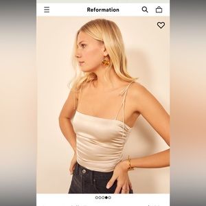 Reformation Lucrezia Silk Top